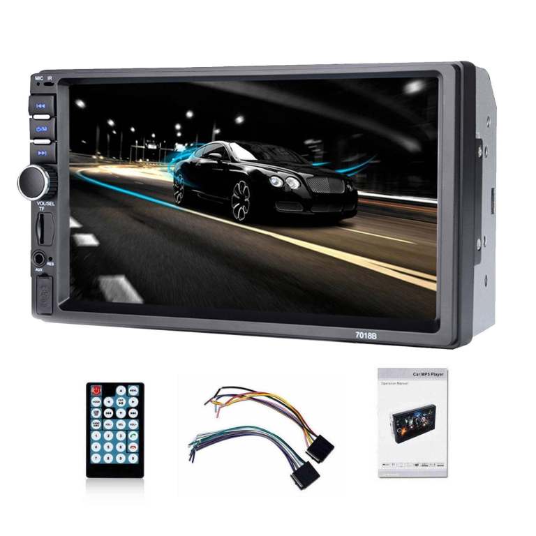 Double Din Car Video/Radio/Bluetooth/Handsfree Player 7 inch Touch Screen Multimedia Car Player.