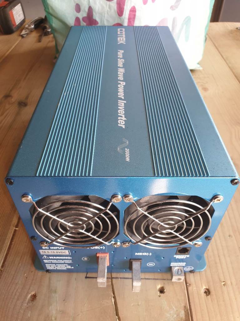 Cotec pure sine wave 2000w 12v  220- 240v 4000w surge inverter campervan motorhome Victron Durite 