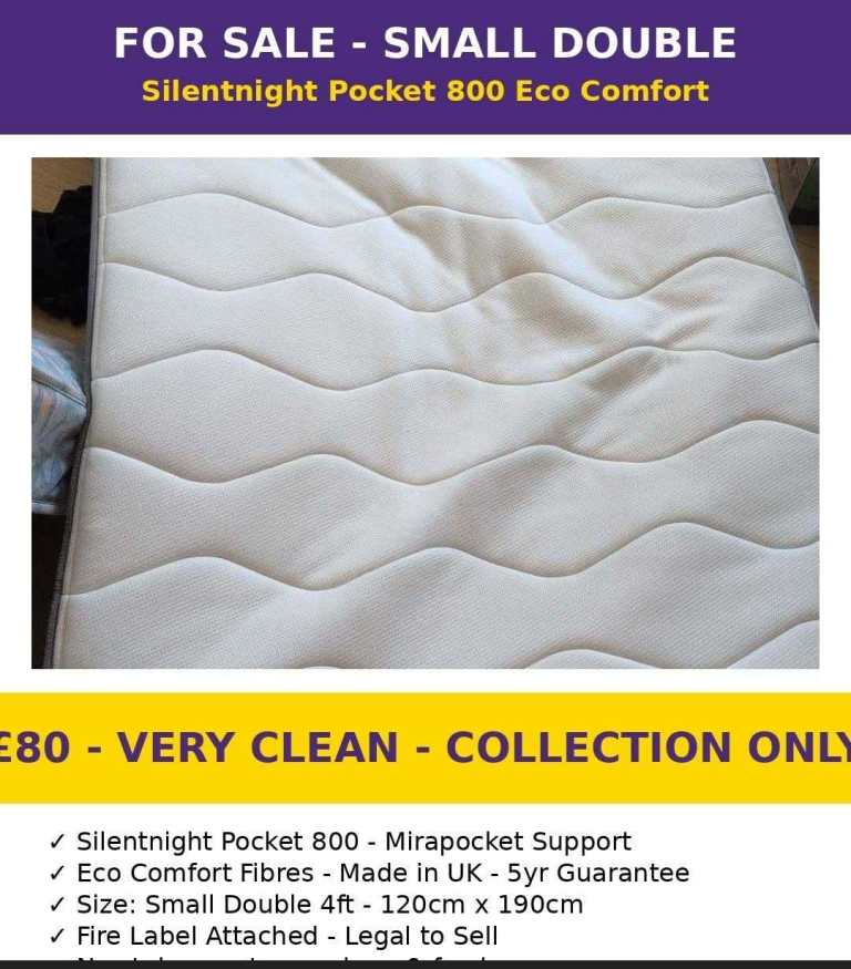 Silentnight Pocket 800 Eco Comfort — Mirapocket — Small Double (4ft)