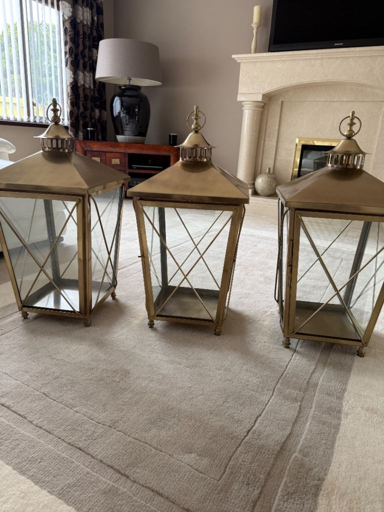 Large High End Brass Lanterns
