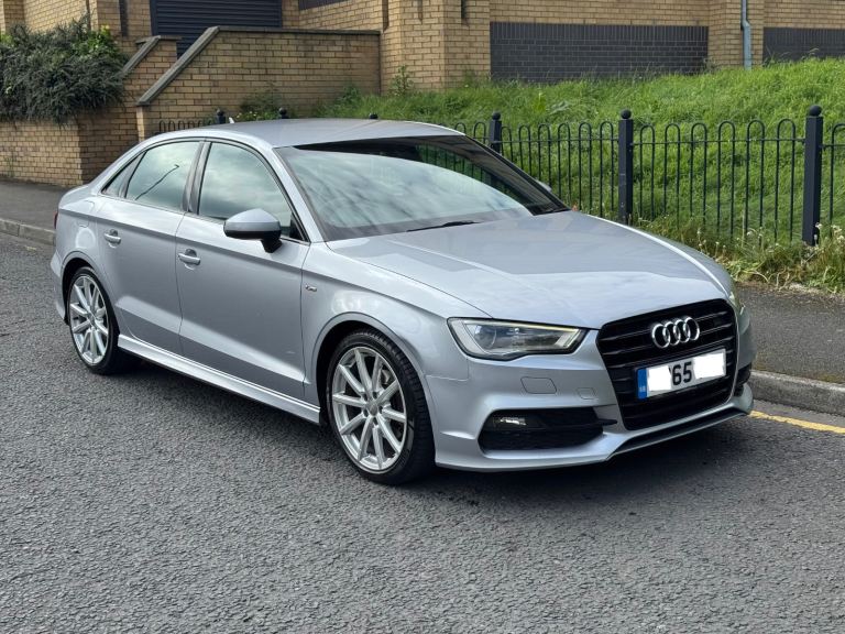 2015 65 Audi A3 2.0 TDI 150 S-tronic diesel Automatic S line black pack 4 door saloon Silver