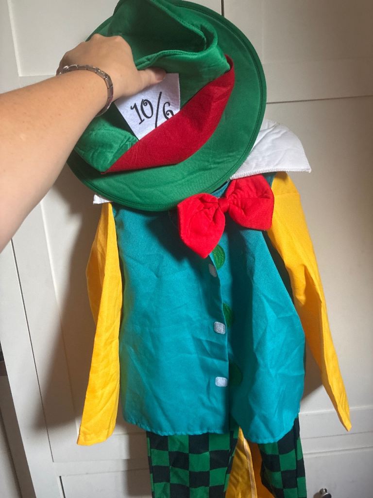 Kids Mad Hatter Fancy Dress Costume - Good Condition