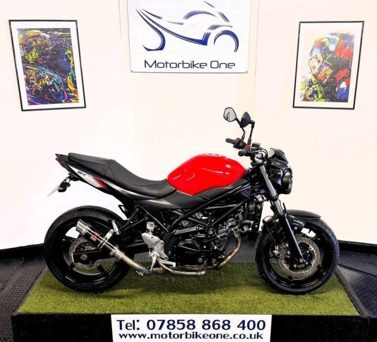 2017 17 SUZUKI SV650 650 NAKED VIBRANT RED FULL BLACK WIDOW EXHAUST SYSTEM