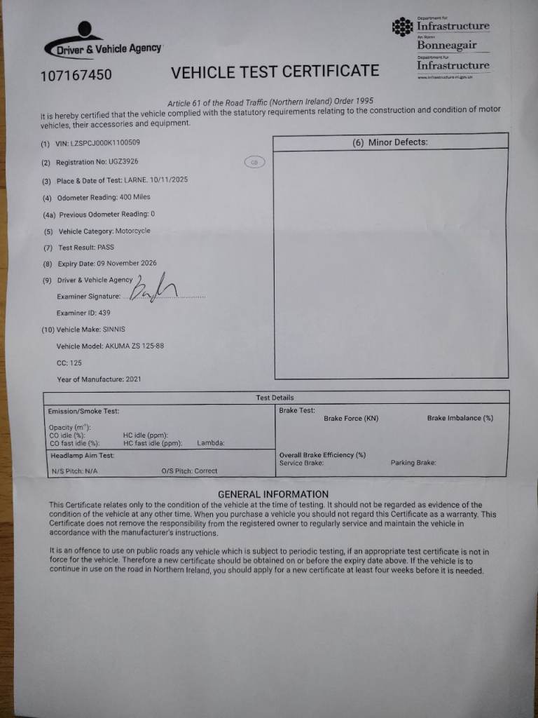 Sinnis, AKUMA, 125cc