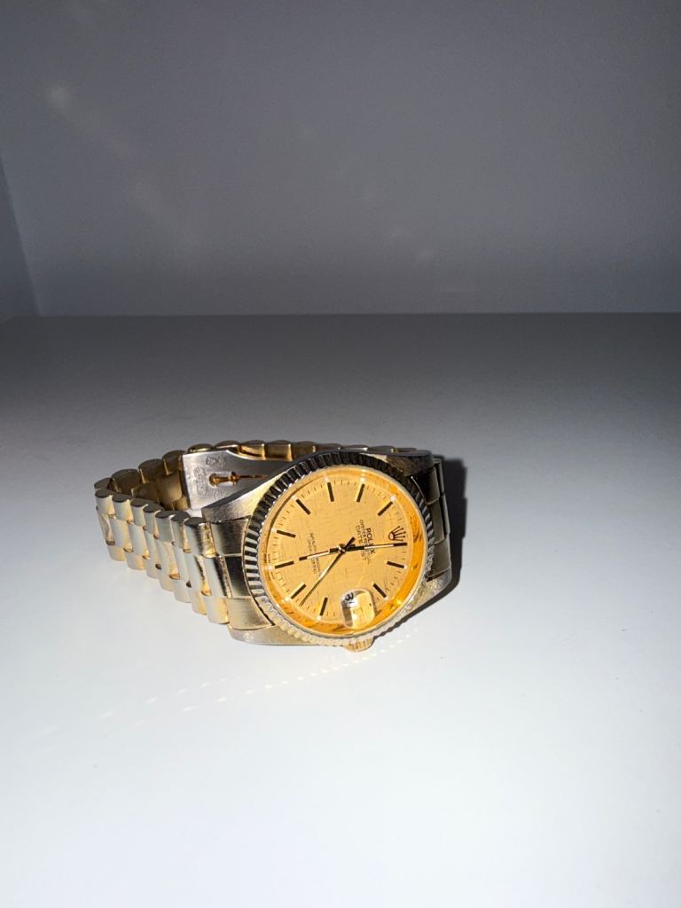 Men’s Gold Effect Stainless Steel Datejust Mechanical Watch 