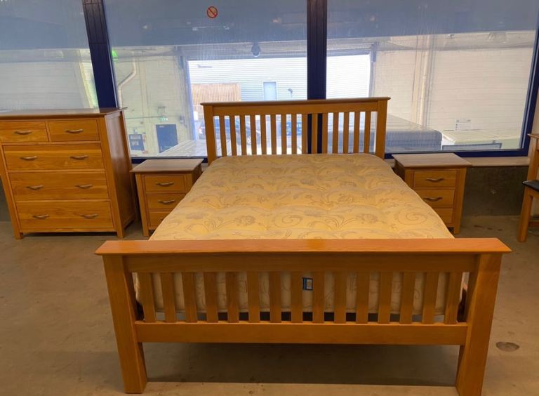 Devon Oak Range Solid Oak Bedroom Set, prices in description