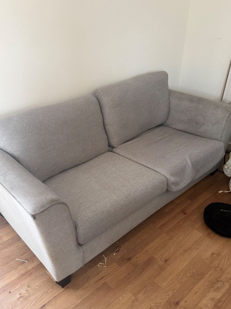 Large 2 seater sofa in grey