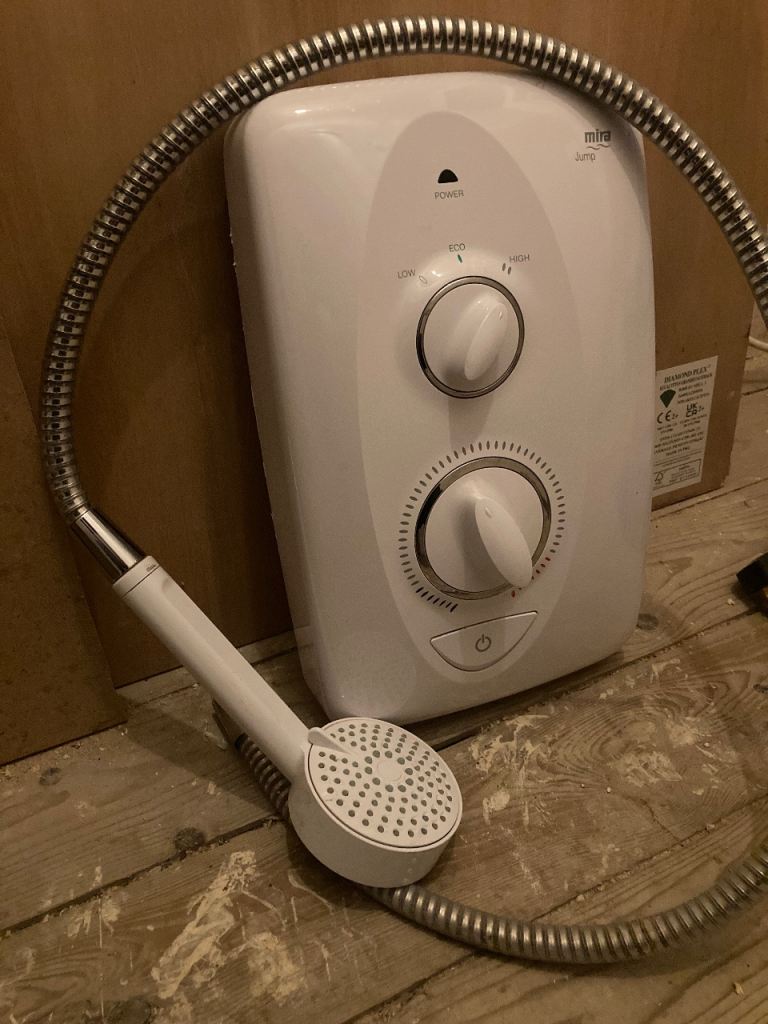 White Electric shower 