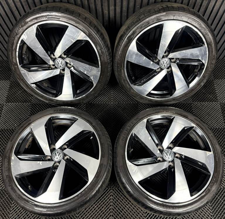 18" GENUINE VW GOLF GTI MK7 R LINE GT GTD MILTON KEYNES MK6 MK7 ALLOY WHEELS TYRES ALLOYS