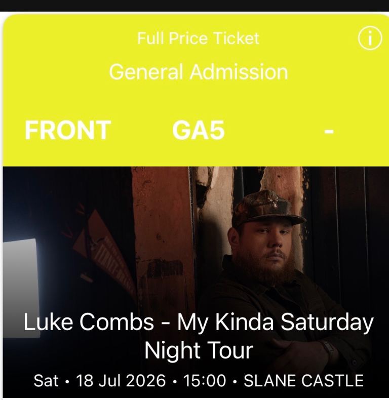 Luke combs ticket 