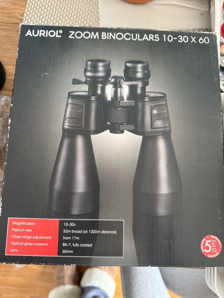 AURIOL Zoom Binoculars 10-30x60 with Bag