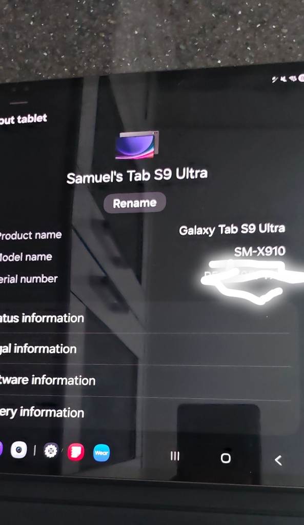 Samsung Galaxy Tab S9 Ultra (SM-X910) - Practically NEW Tablet