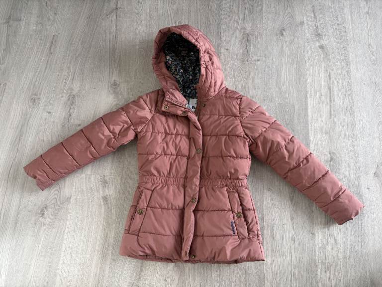 Girls dusty pink Barbour padded jacket age 8-9 years  