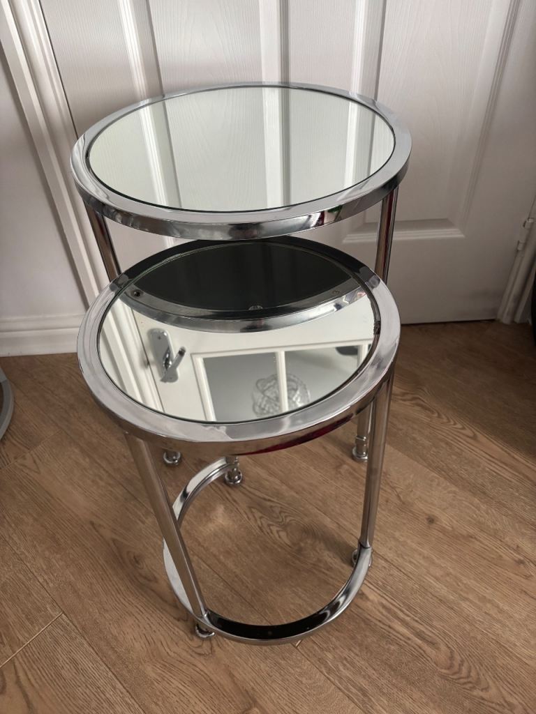 Mirror glass tables