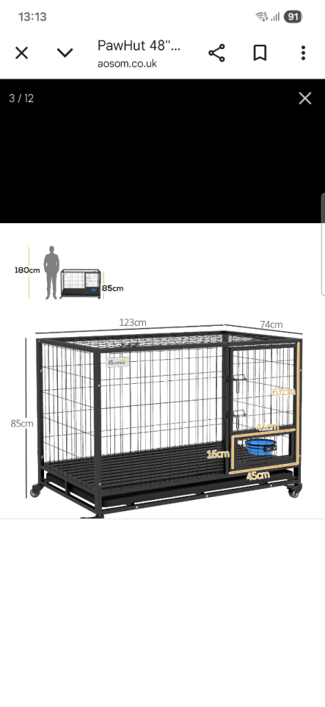 XL Pawhut Dog Crate