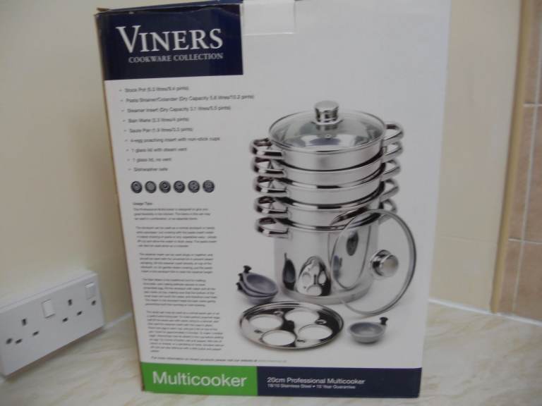 Pan set Viners New 5teir  Never used Viners 5 Tier Pan Set 18/10 Stainless Steel.