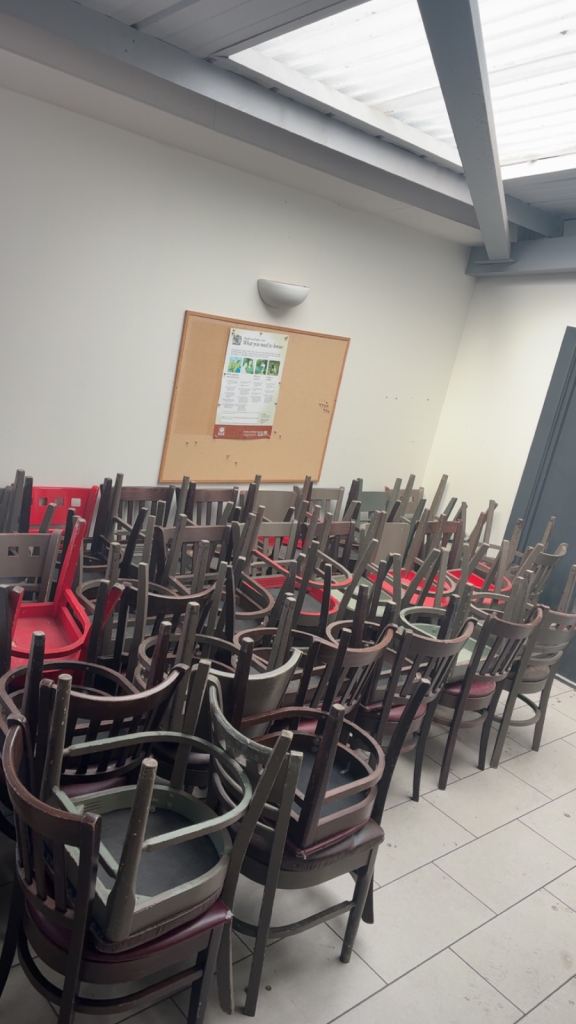 Job Lot of Wooden Dining Chairs - Brown and Red
