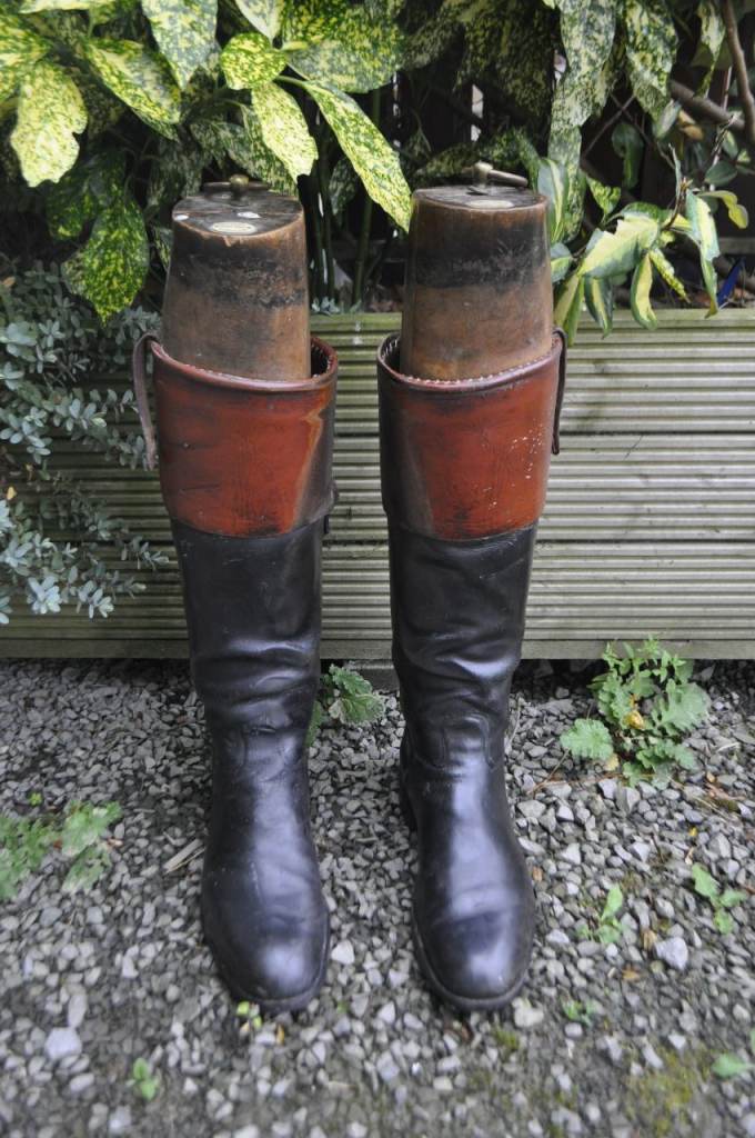 Vintage leather riding boots