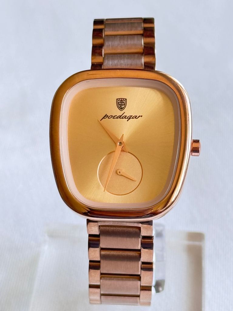 Poedagar Rose Gold Quartz Ladies Watch – Stylish, NEW Waterproof 