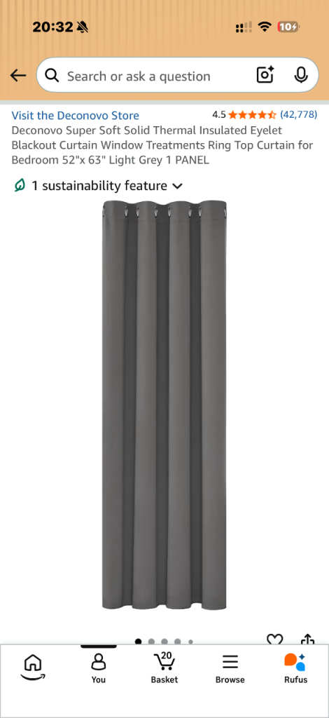 3 Blackout curtains 