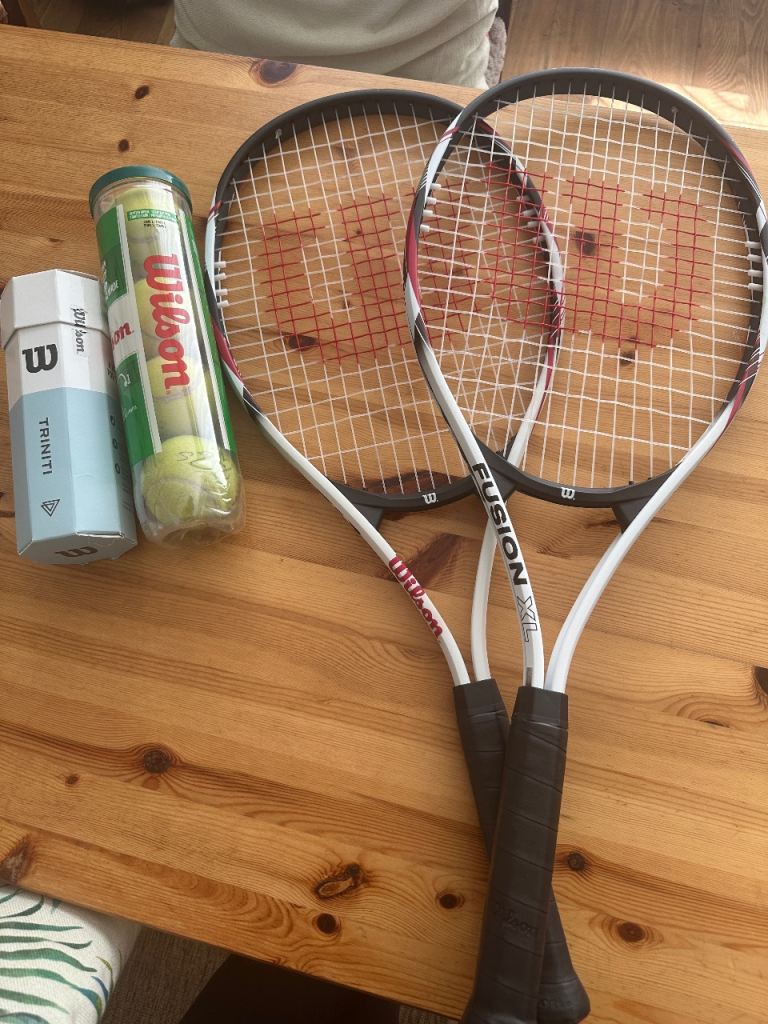 Wilson Tennis racket and balls