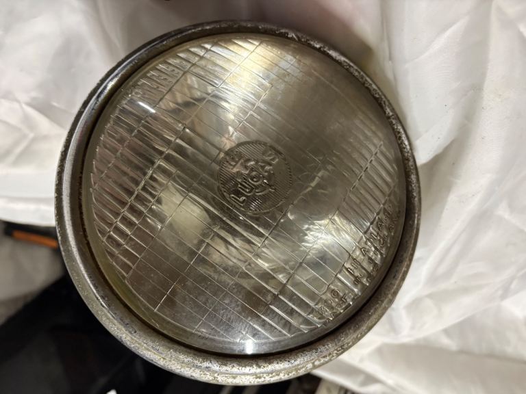 Lucas MBL 147 King of The Road Headlamp’s In Chrome Classic Car Vintage