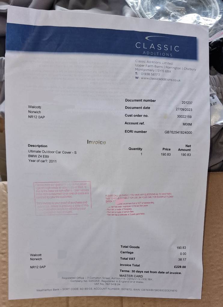 BMW Z4 Ultimate Outdoor Car Cover