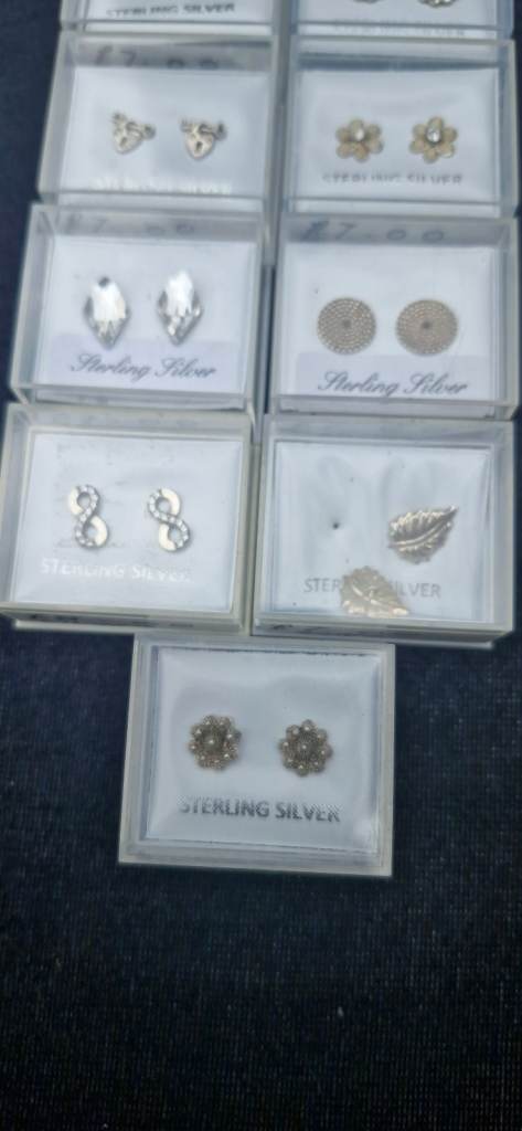 Silver earrings x 39 job lot or individually 