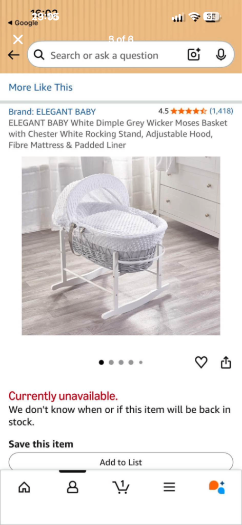 Baby Moses basket 