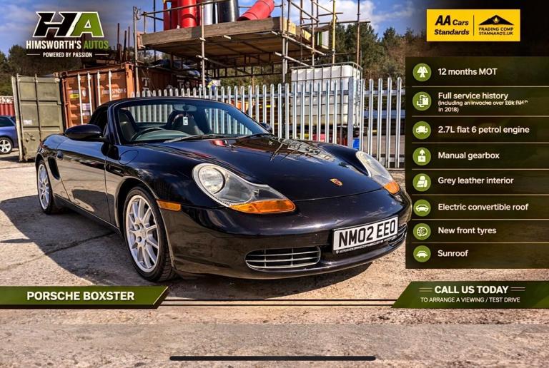 2002 Porsche Boxster 2.7 2dr CONVERTIBLE PETROL Manual