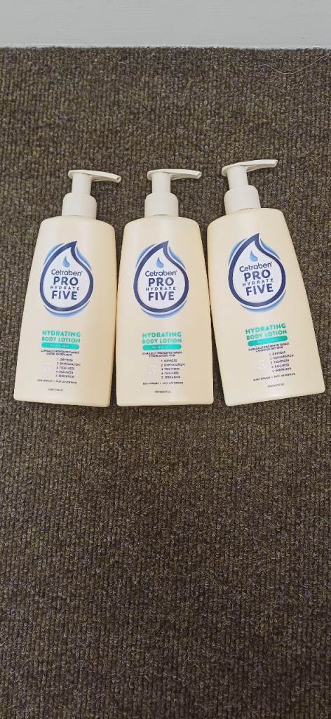 Cetraben Pro Hydtate Five Lotion x3 - New & Unused 250ml 