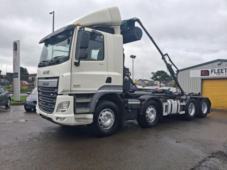 DAF TRUCKS CF 510 FAD 8X4 HOOKLOADER EASY SHEET, PIPED FOR DRAW BAR, EURO 6