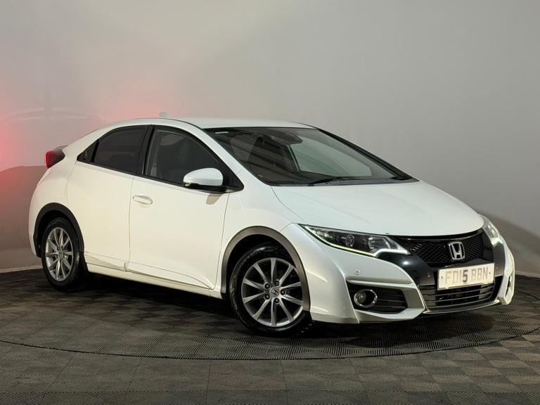 WHITE 2015 HONDA CIVIC I-DTEC SE PLUS NAVI 1.6 DIESEL 5 DOOR HATCHBACK £20 TAX