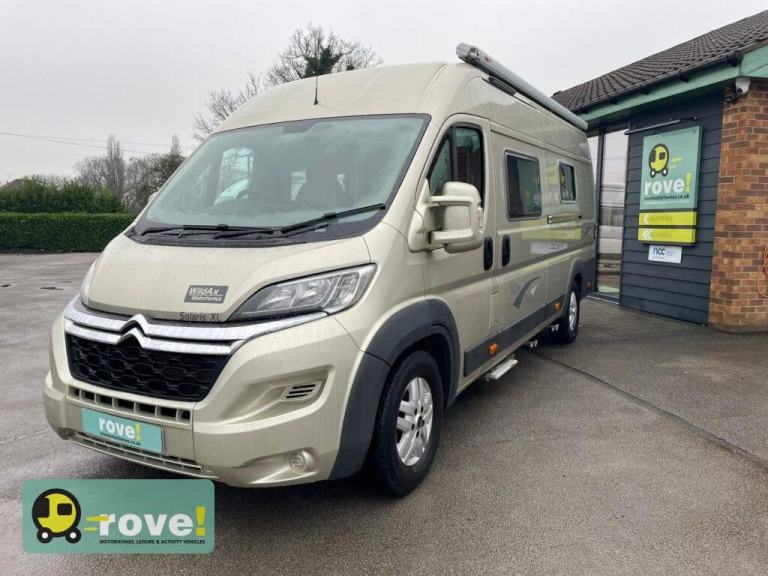 Wildax Solaris XL 4 berth 4 belt end washroom, bunk beds motorhome 