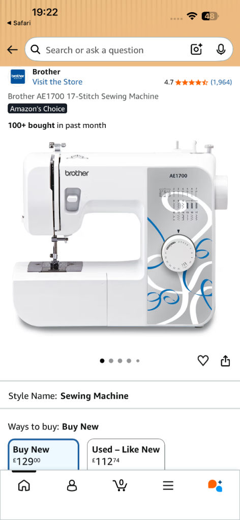 NEW UNBOXED Brother AE1700 17-Stitch Sewing Machine
