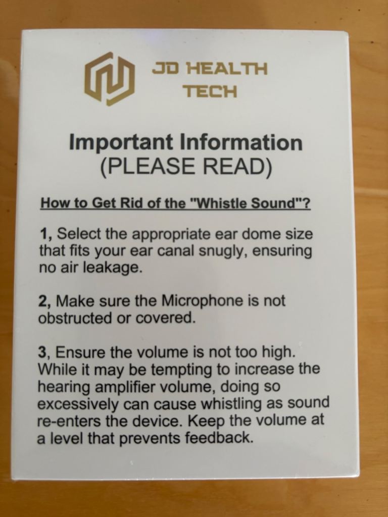 JD Health Tech Hearing Amplifier - Brand New