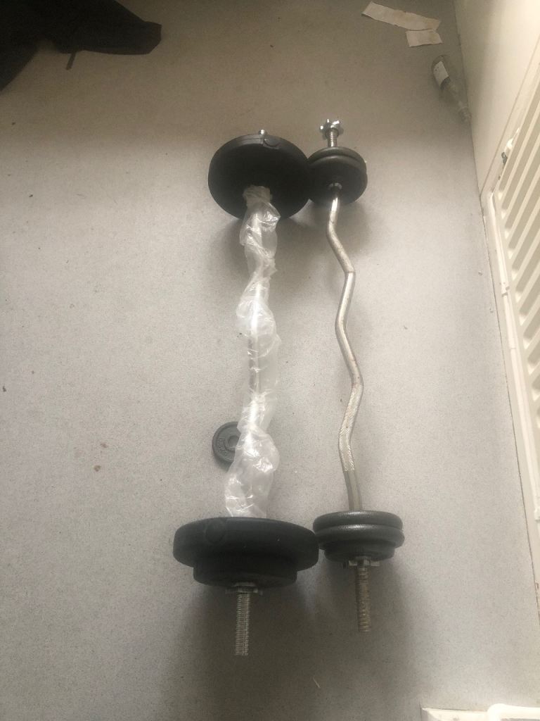 2 curl bars plus about about 30k weight 