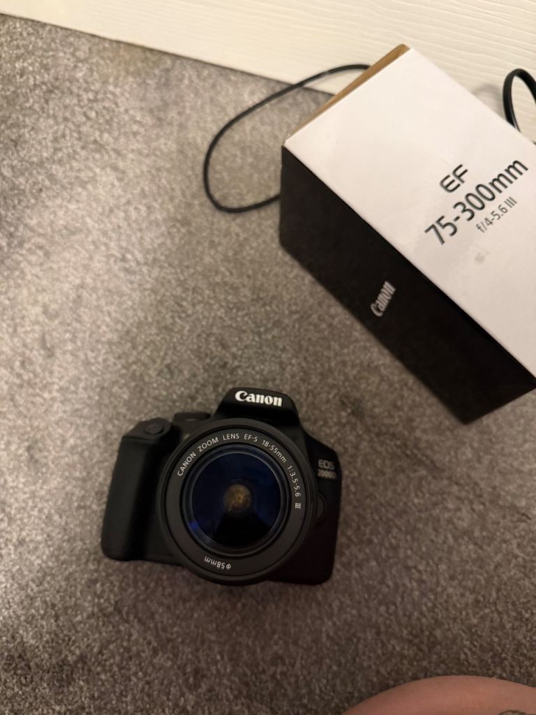 Canon EOS 2000D SLR Camera with EF-S 18-55mm IS II Lens Kit