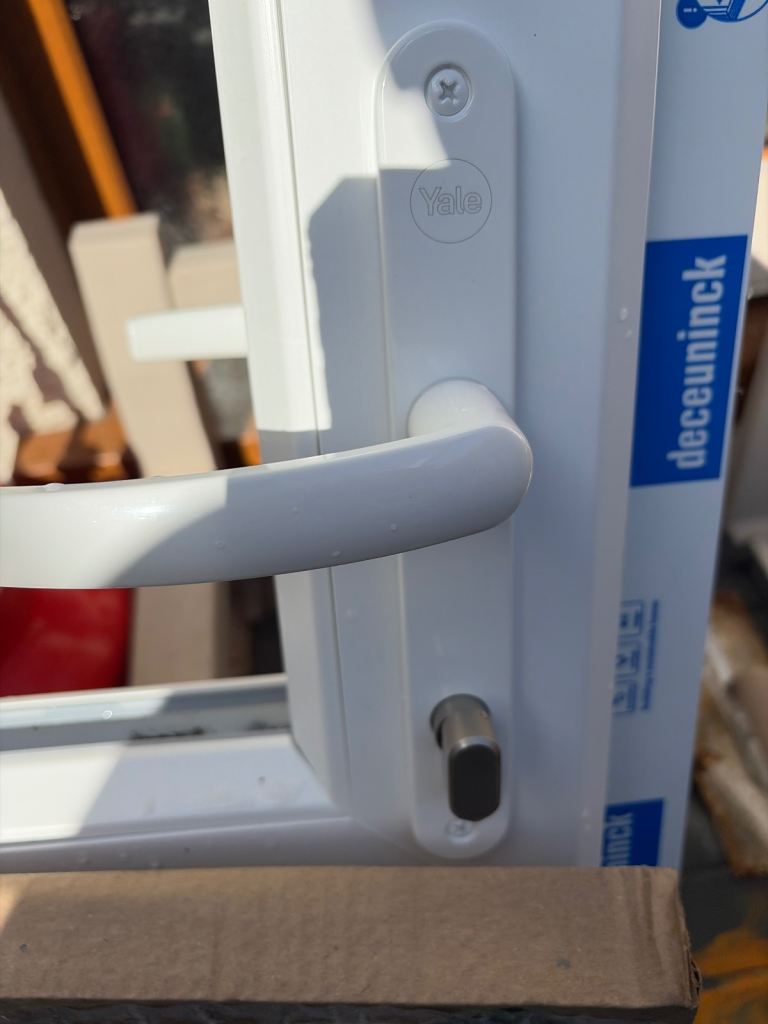 White pvc back door 