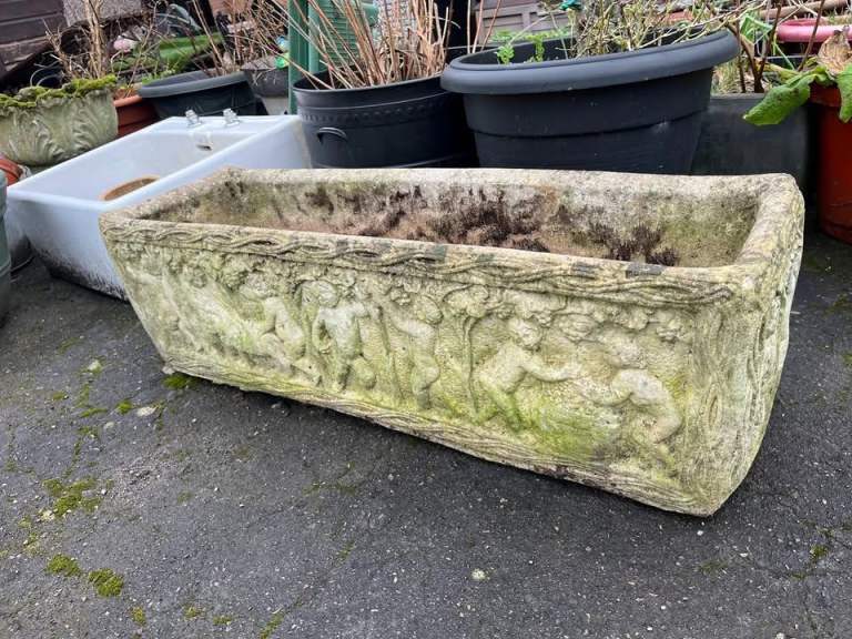  Vintage Genuine Stone Garden Trough – Solid & Very Heavy