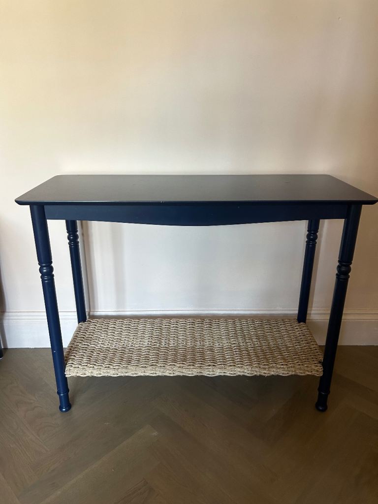 Nina Campbell Navy Blue Console Table – Brand New