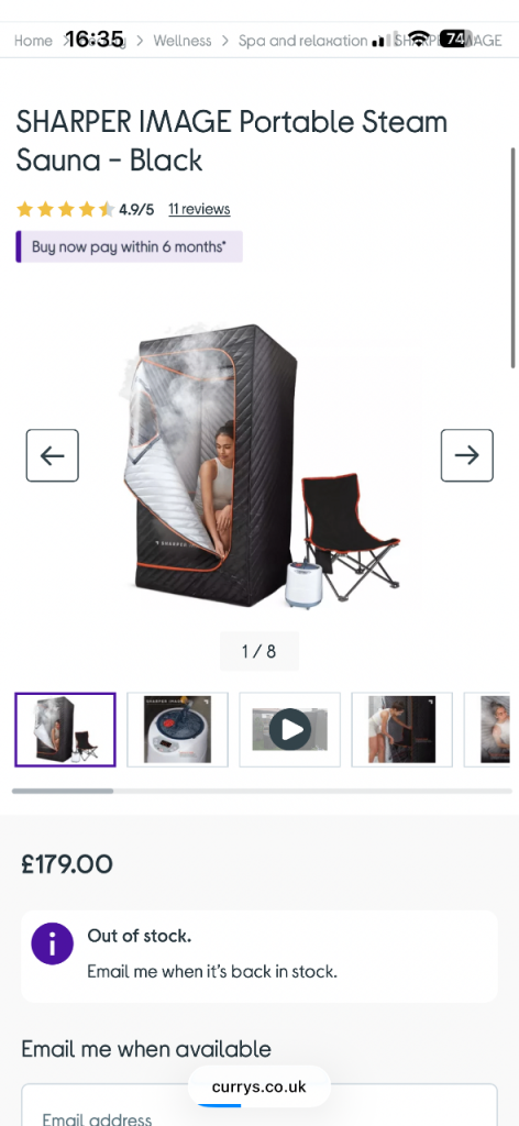 Portable sauna 