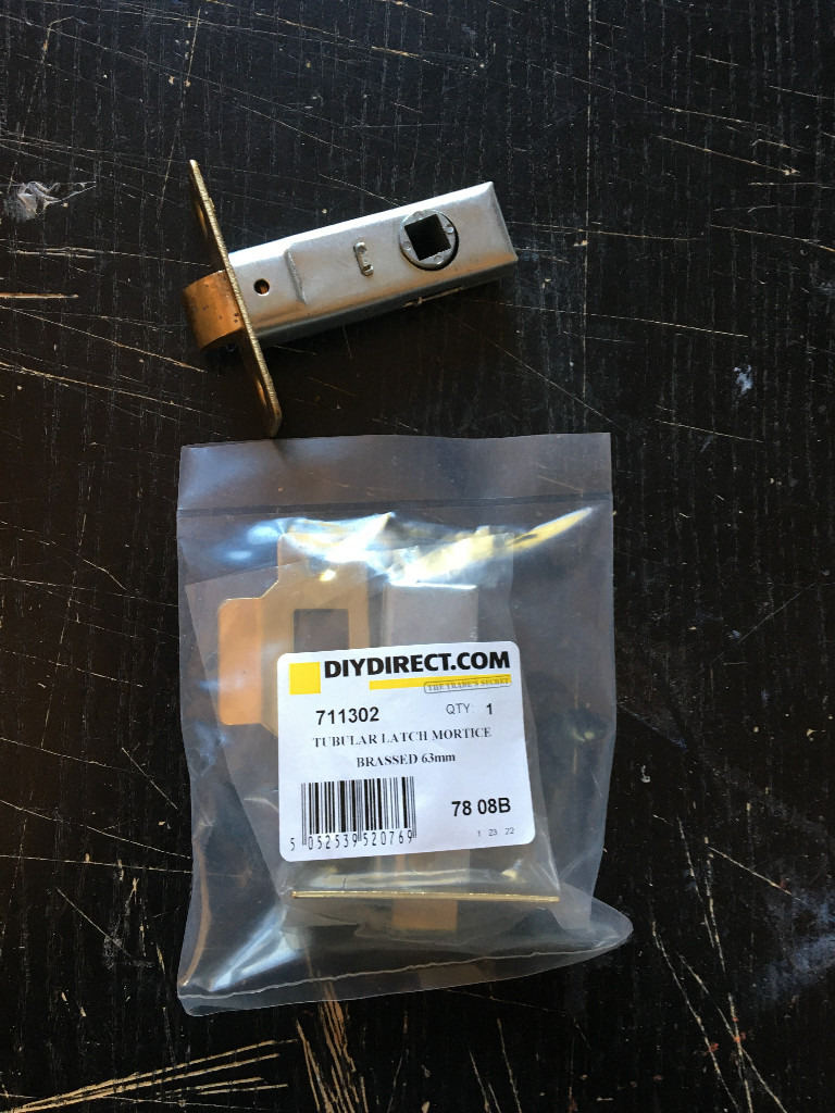 Tubular Latch Mortice Brassed 63mm Brand New x 9 packets