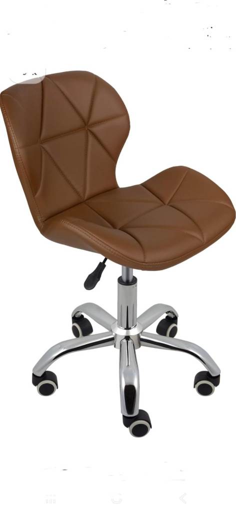 Charles Jacobr Brown PU Leather Office Chair 