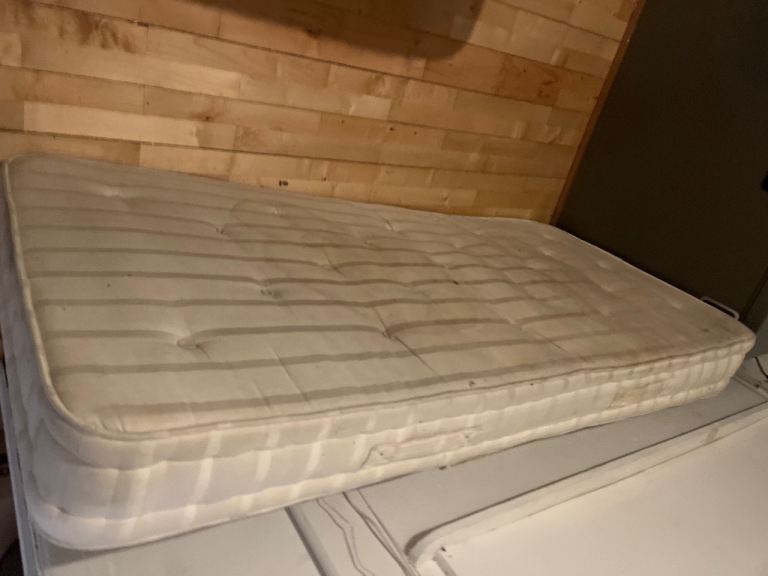 Solid  pine Single bed and mattress marks and Spencer’s