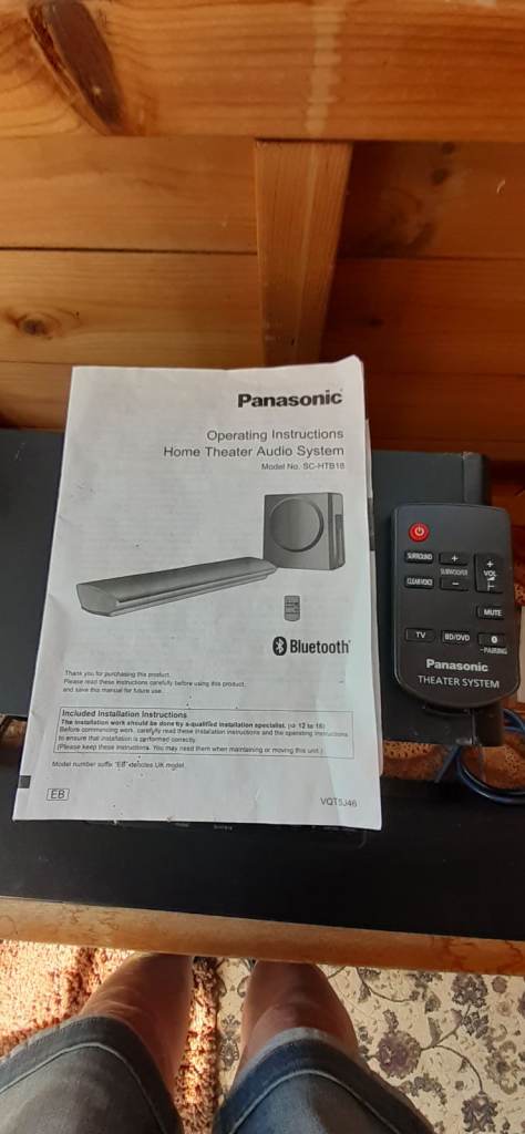 Panasonic Home Cinema Speaker System Manual & Remote