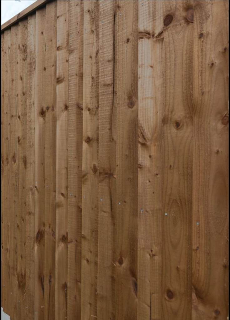 150 Feather Edge Boards [Size: 5ft 6in] (1.65m) Type: Feather edge, brown pressure-treated 