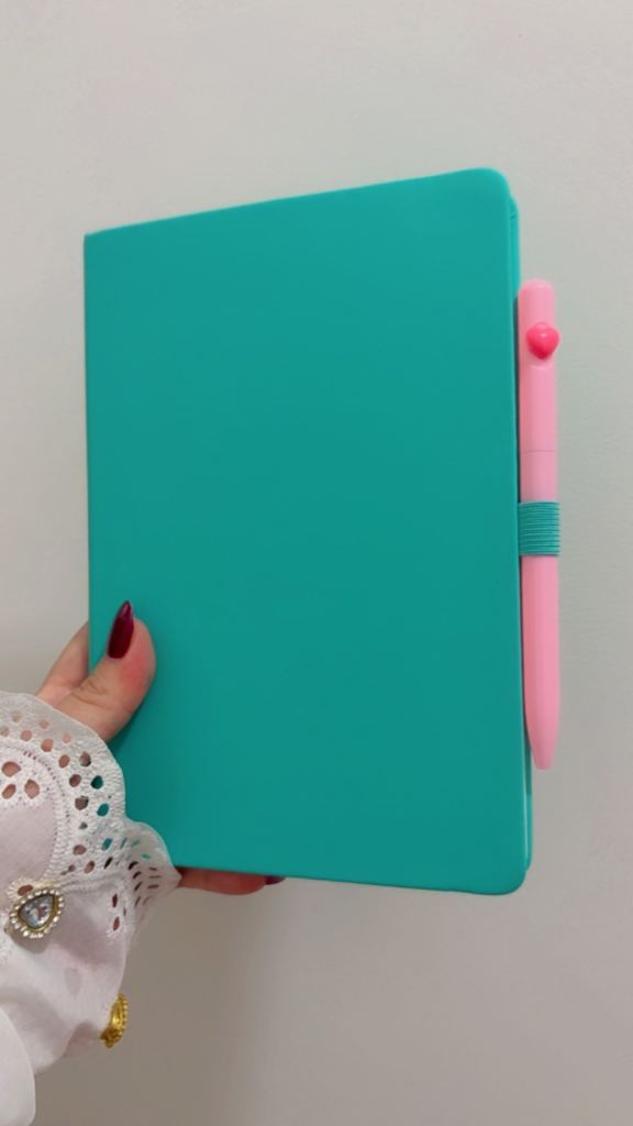 Turquoise Notebook with Pink Pen – brand new bundle set