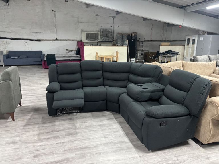 THE CINEMA KING – Black Recliner Corner Sofa | Massive Savings