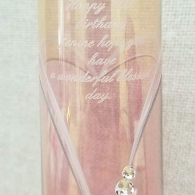 40th Birthday Anniversary, Personal esncription on wine glass